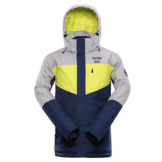 Desgaste de encargo de la nieve del esquí de la chaqueta del esquí de los hombres al aire libre encapuchados impermeables de la montaña de las chaquetas a prueba de viento